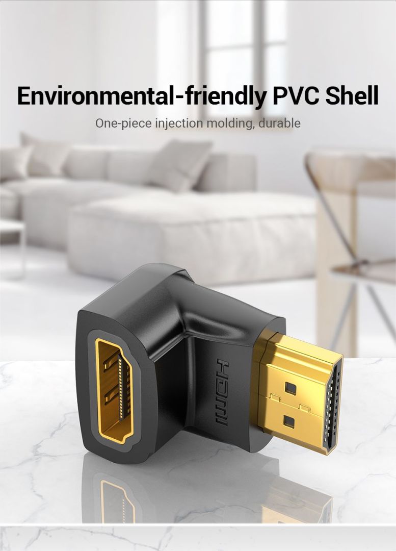 Vention HDMI 90 Degree Male to Female Adapter Black