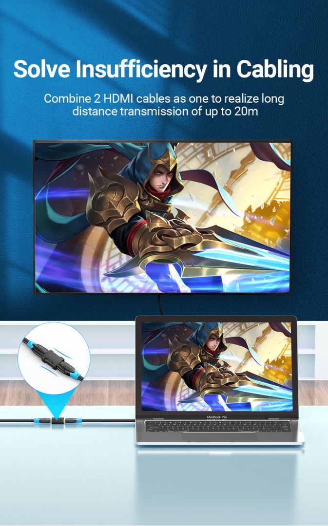 Vention HDMI Female to Female Coupler Adapter Black