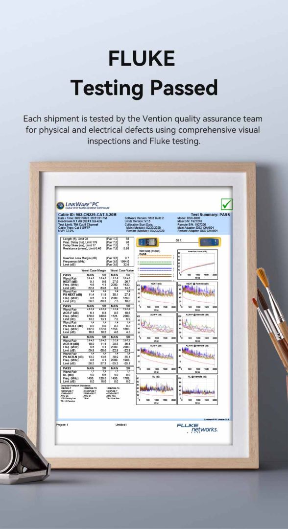Vention CAT8 S-FTP Patch Cable 1m Black