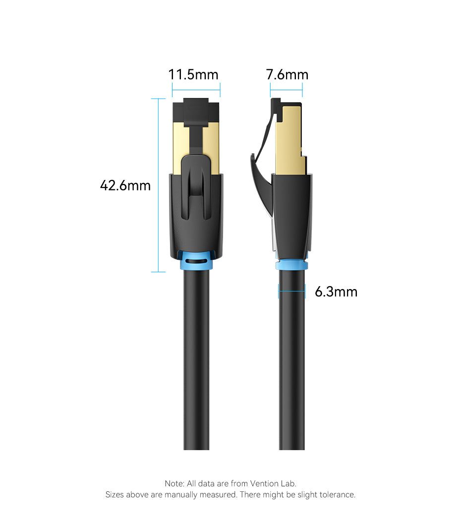 Vention CAT8 S-FTP Patch Cable 1m Black