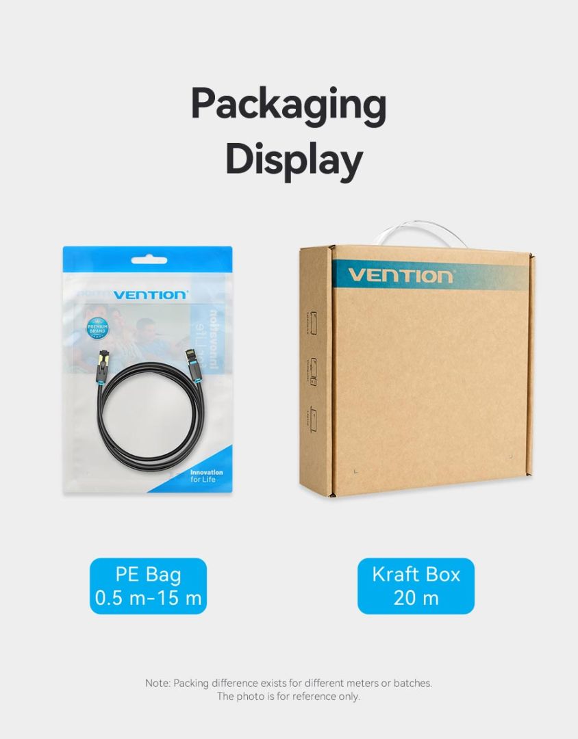 Vention CAT8 S-FTP Patch Cable 1m Black