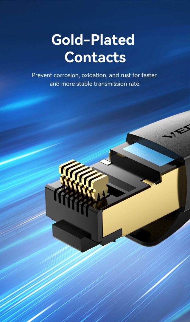 Vention CAT8 S-FTP Patch Cable 3m Black