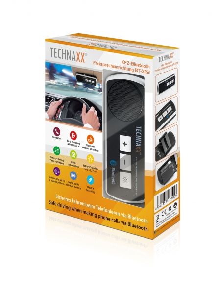 Technaxx Car-Bluetooth Handsfree System BT-X22 Black