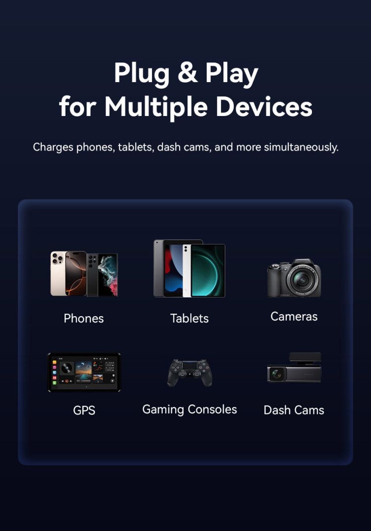 Vention Car Charger Black