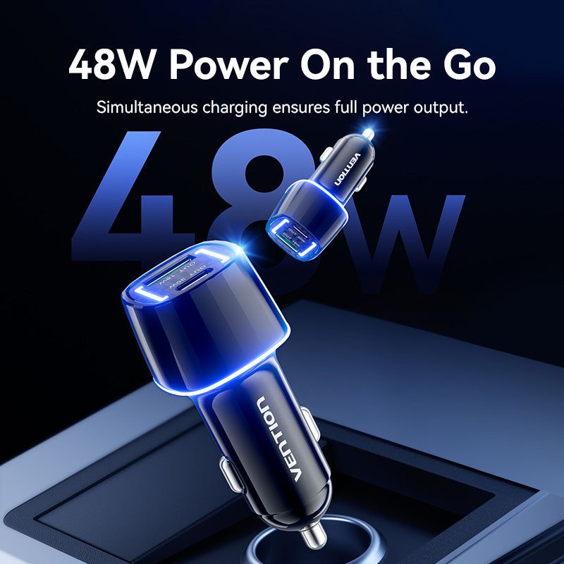 Vention Car Charger Black