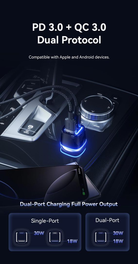 Vention Car Charger Black