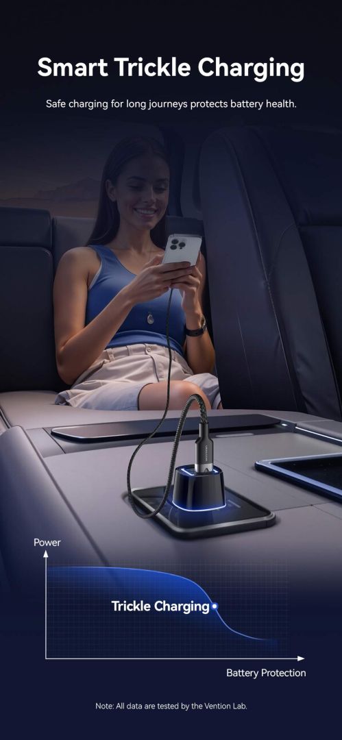 Vention Car Charger Black