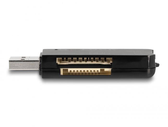 DeLock SuperSpeed USB Card Reader for SD / Micro SD / MS memory cards Black