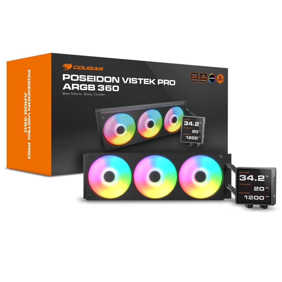 Cougar Poseidon Vistek Pro ARGB 360 Black