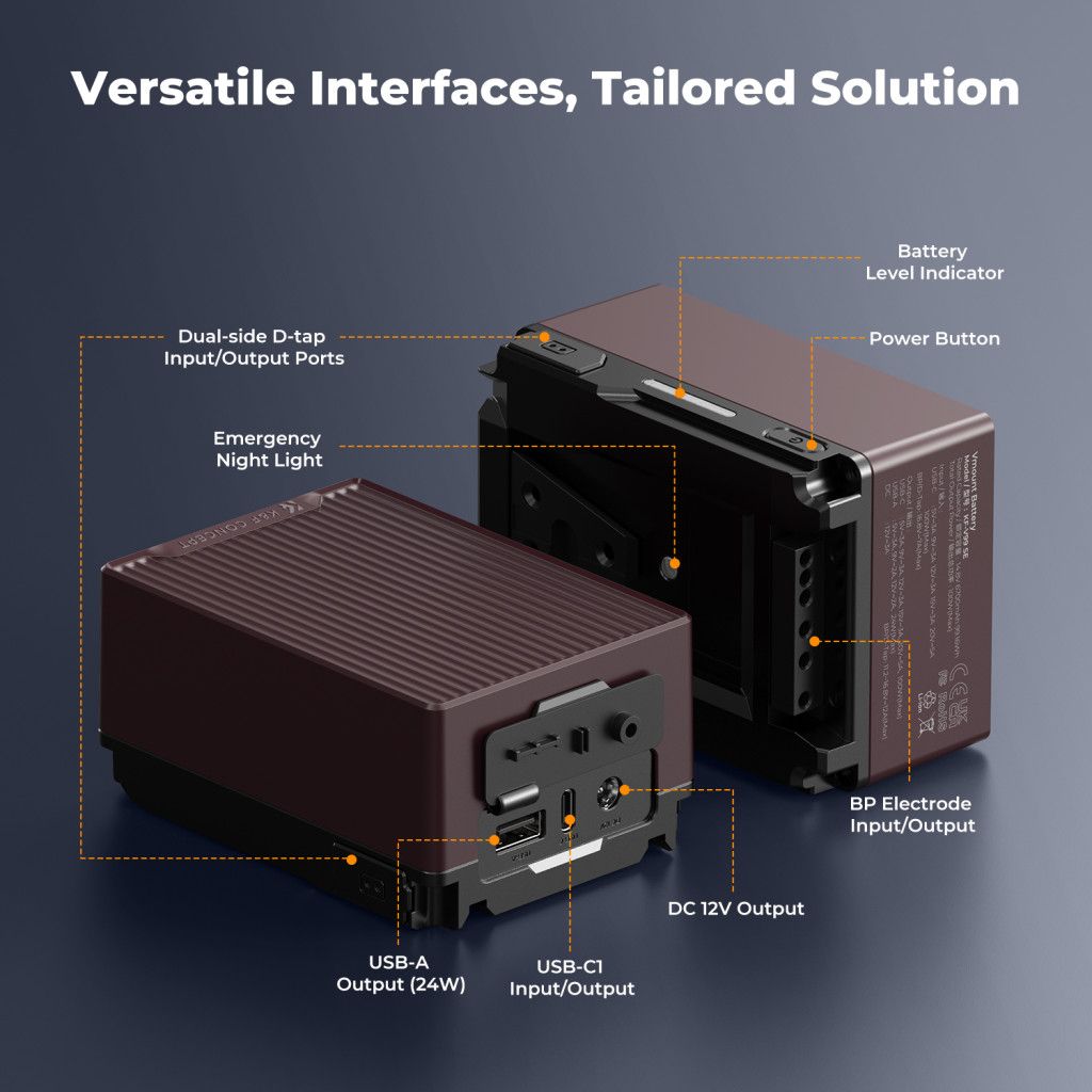 K&F Concept V-Mount 6700mAh Powerbank Red