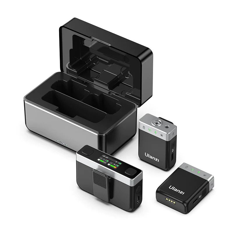 Ulanzi AM18 U-mic 2.4GHz vezeték nélküli duális mikrofon szett usb-a usb-c lightning csatlakozás