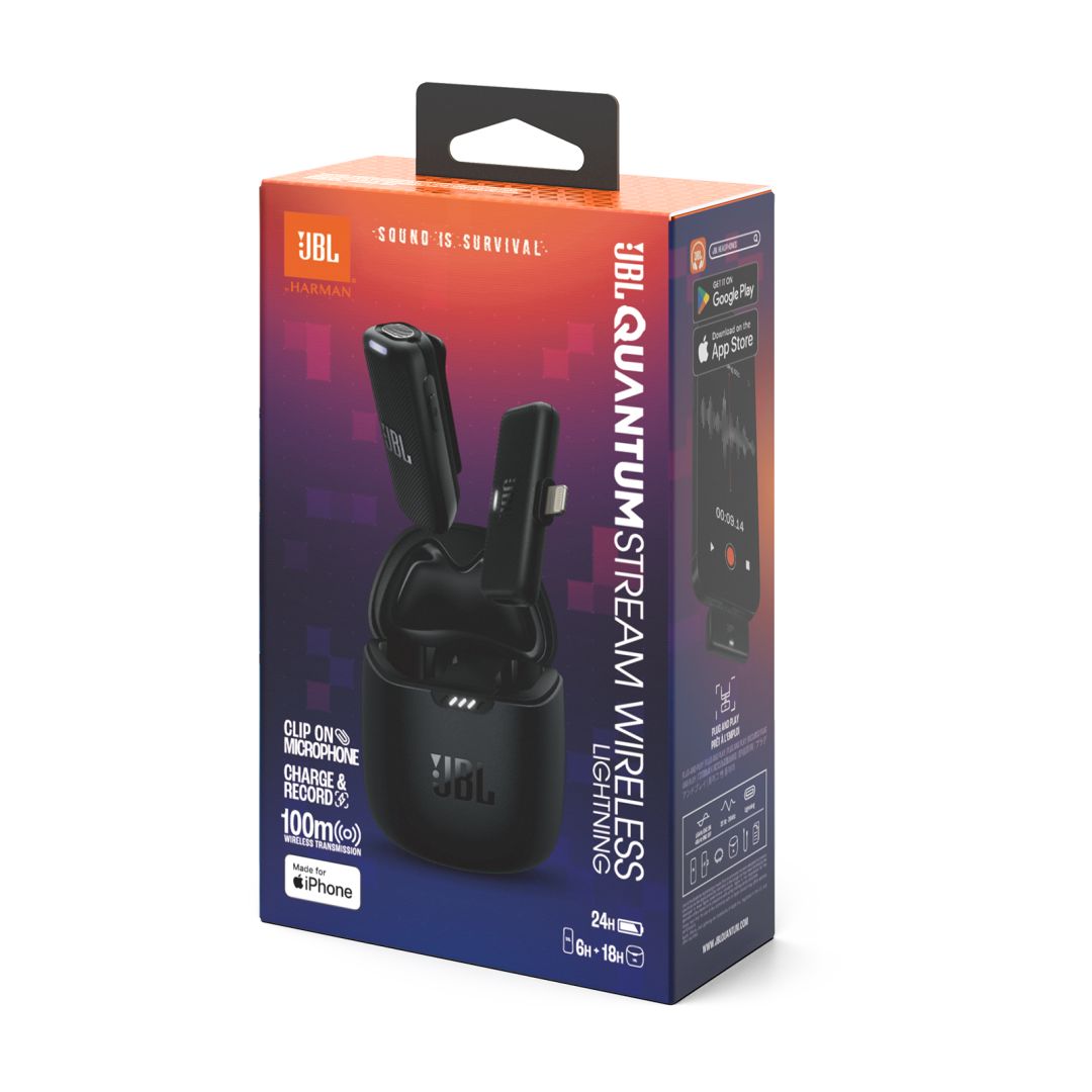 JBL Quantum Stream Wireless Lightning Microphone Black