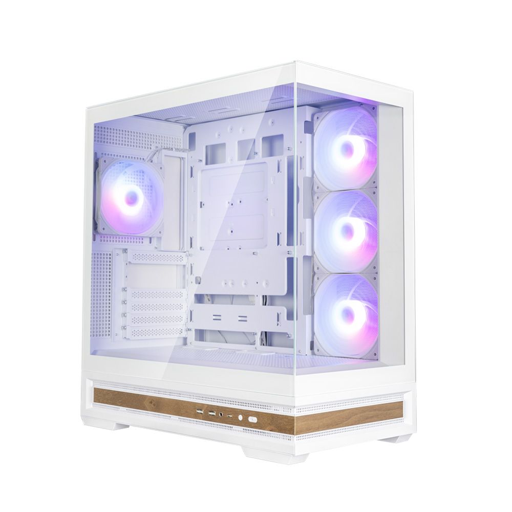 Zalman P40 Namu RGB Tempered Glass White
