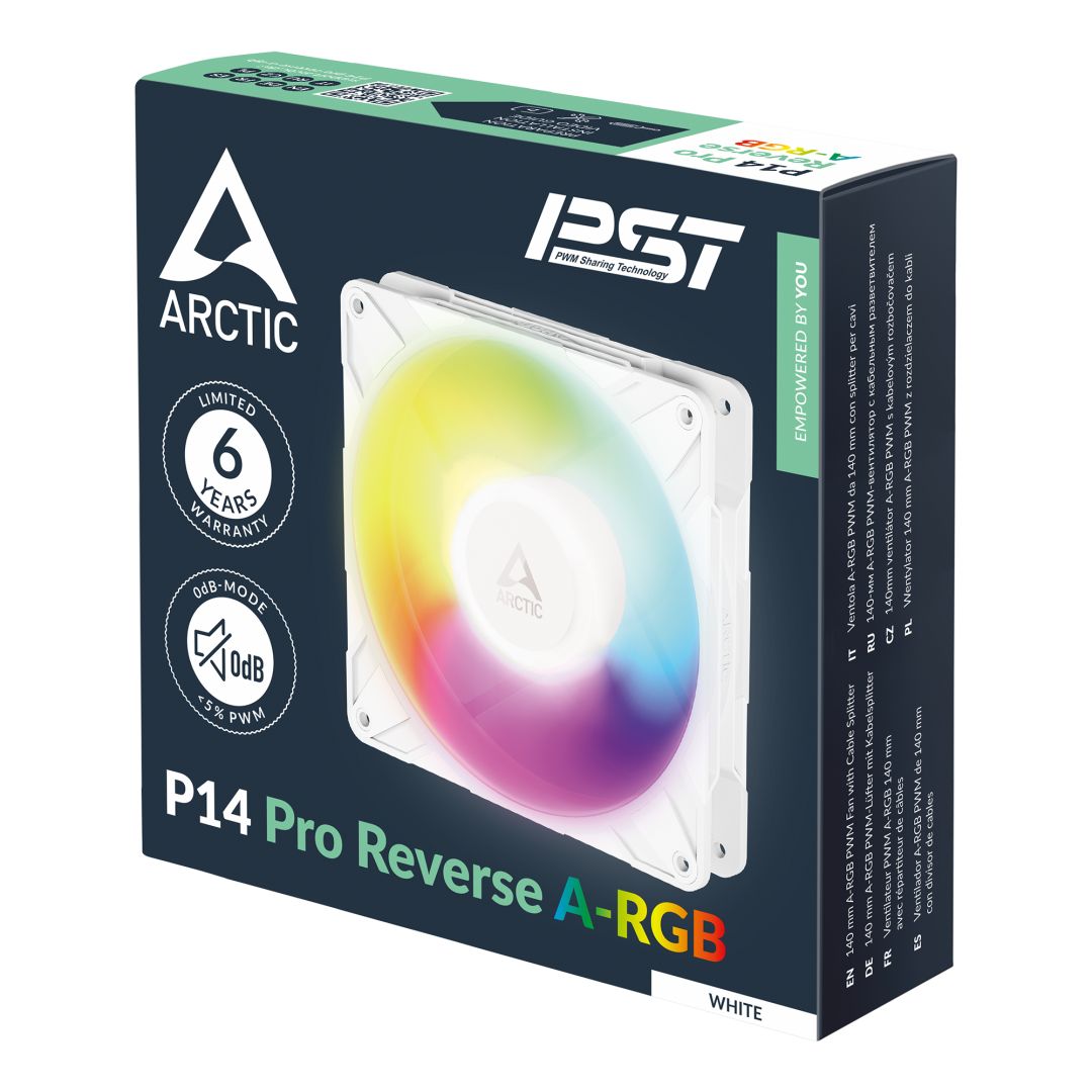Arctic P14 Pro Reverse A-RGB White