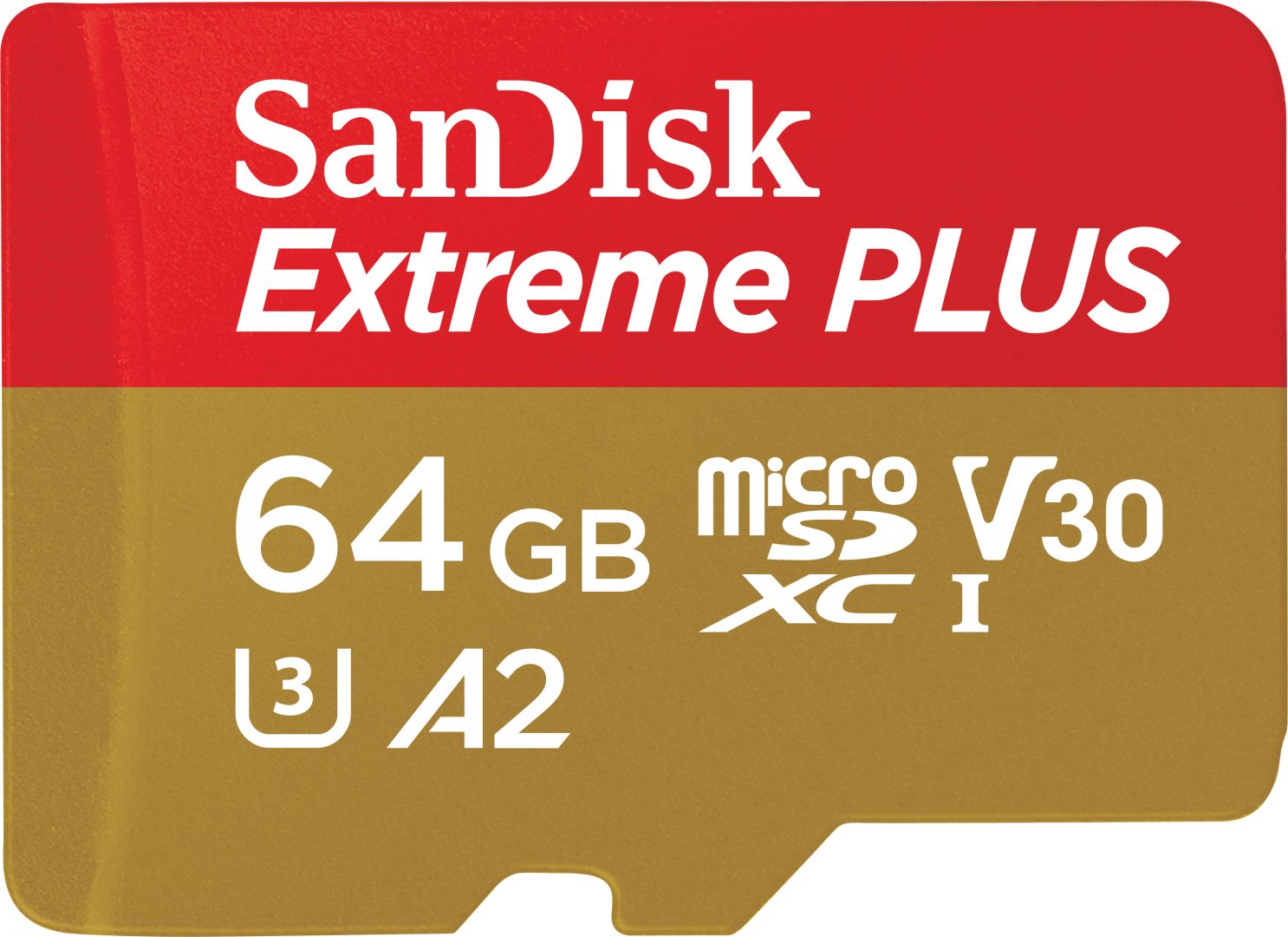Sandisk 64GB microSDXC Extreme Plus Class 10 U3 A2 C10 V30 + adapterrel