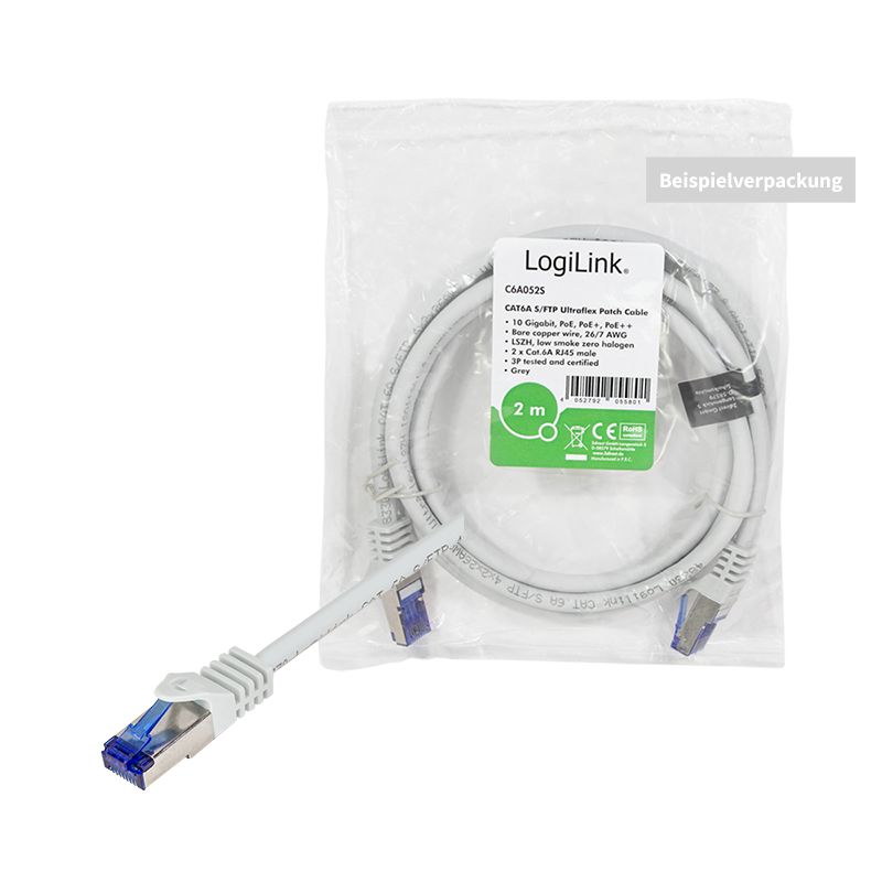 Logilink CAT6A S-FTP Patch Cable 1,5m Grey