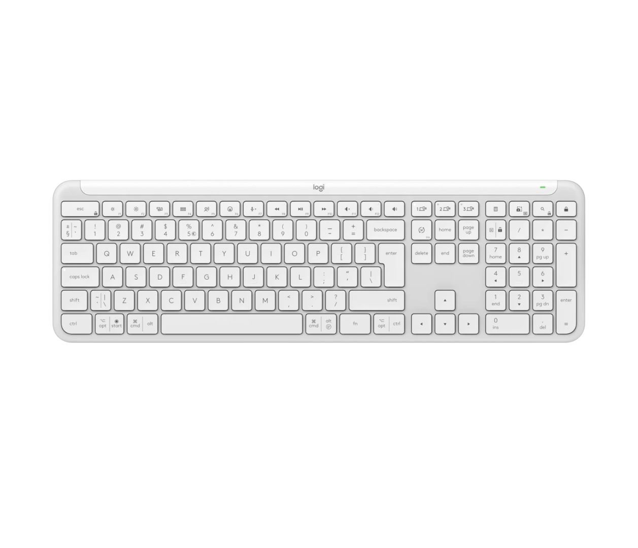Logitech K950 Signature Slim Wireless Bluetooth Keyboard Off White US