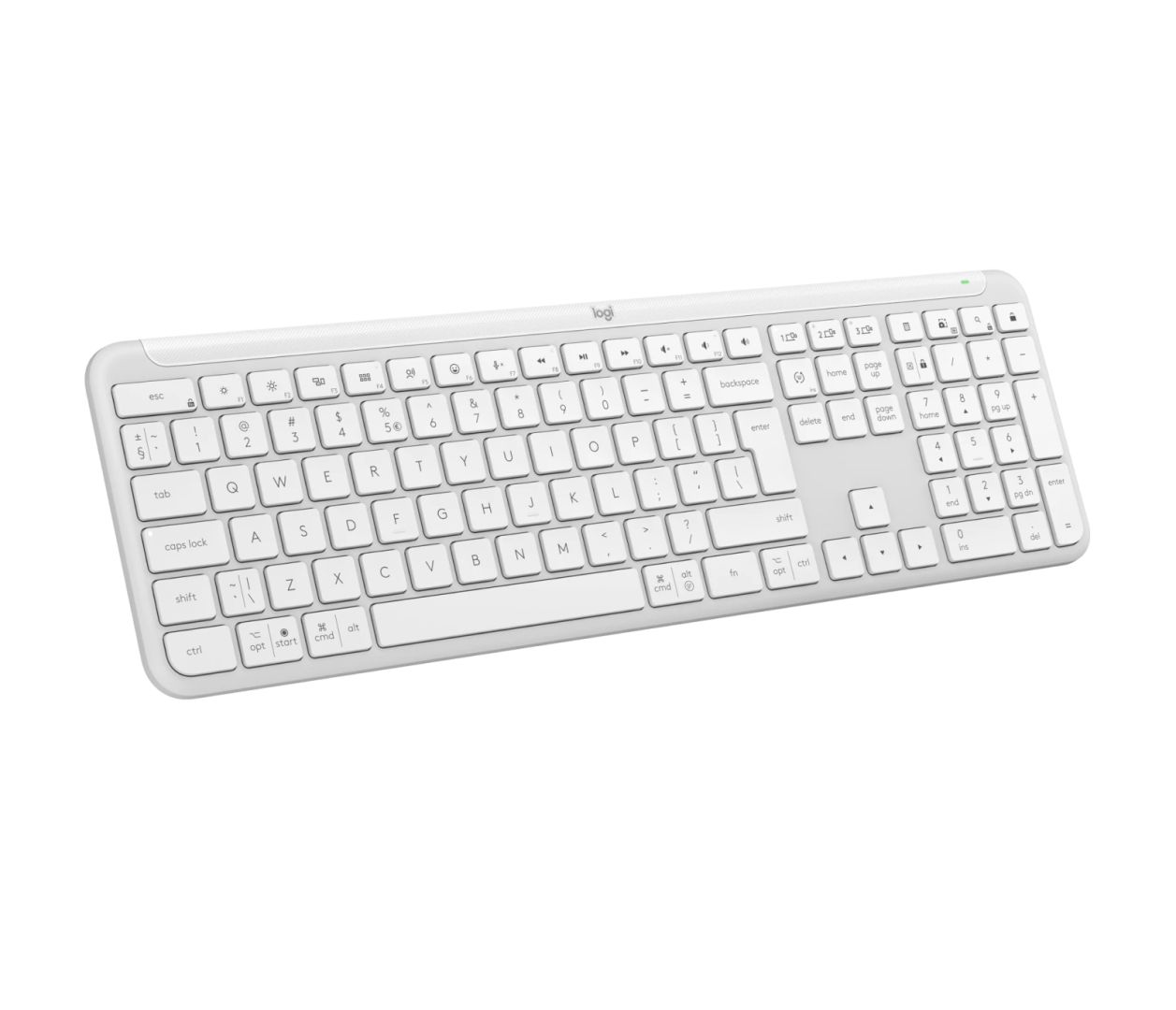Logitech K950 Signature Slim Wireless Bluetooth Keyboard Off White US