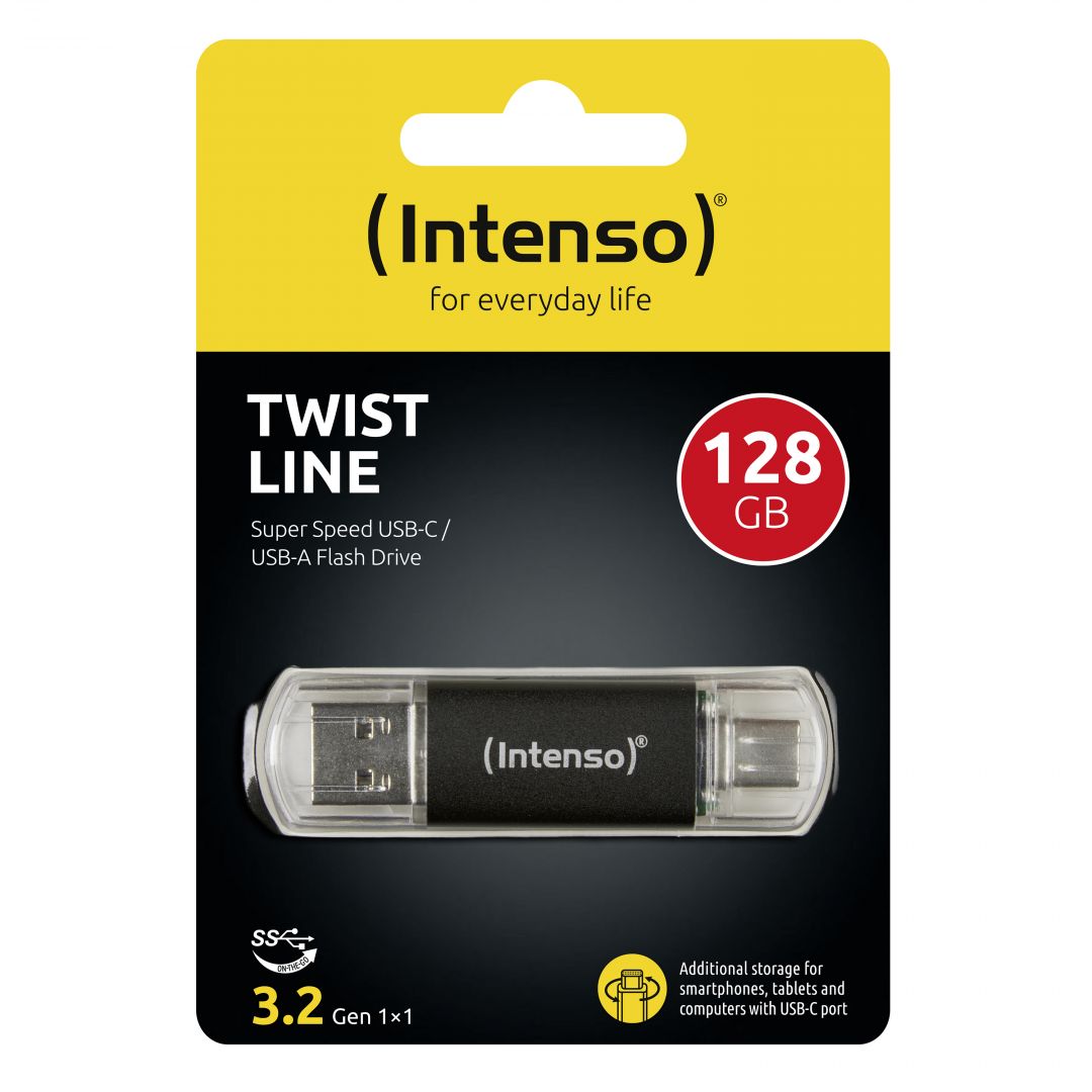 Intenso 128GB Twist Line USB3.2 Black