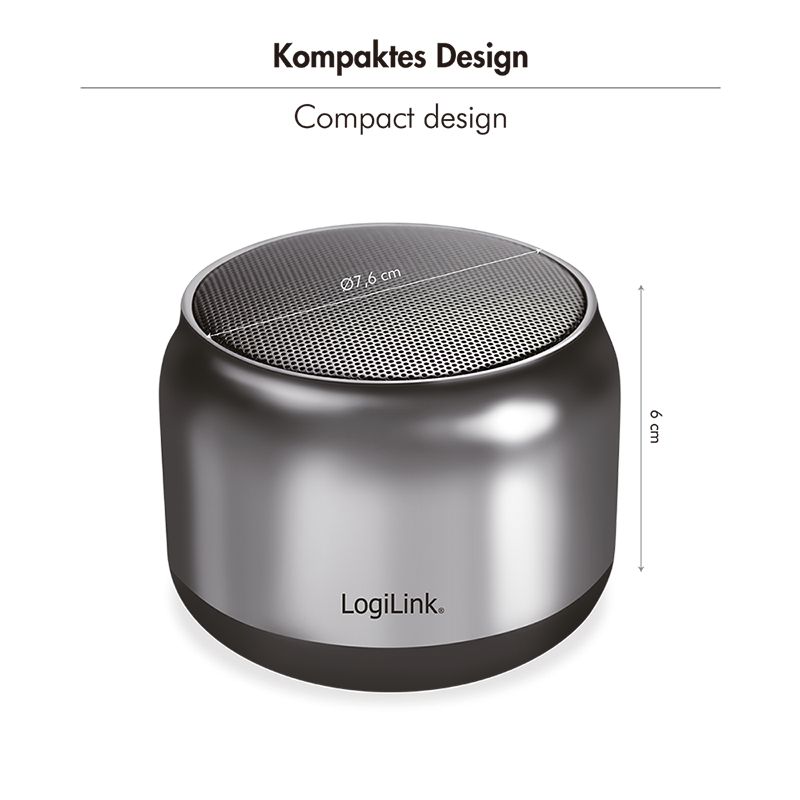 Logilink SP0063H Bluetooth Speaker Dark Grey