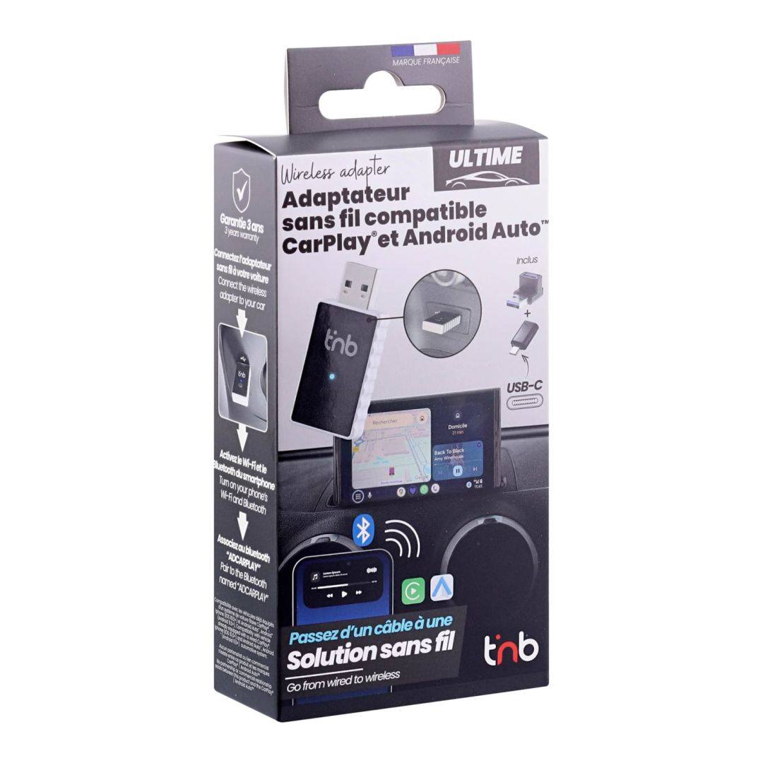 TnB Wireless Adapter for CarPlay & Android Auto