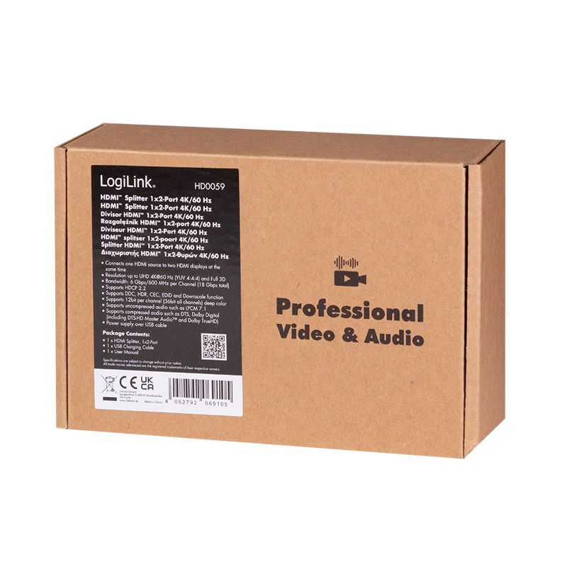 Logilink HD0059 HDMI-Splitter Black