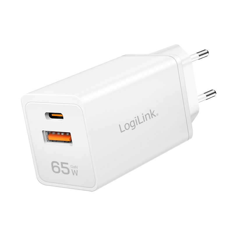 Logilink Dual USB socket adapter 65W White