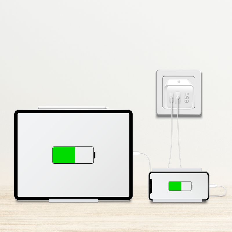 Logilink Dual USB socket adapter 65W White