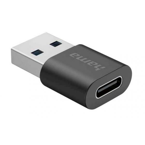 Hama USB3.2 USB-A to USB-C Adapter Black
