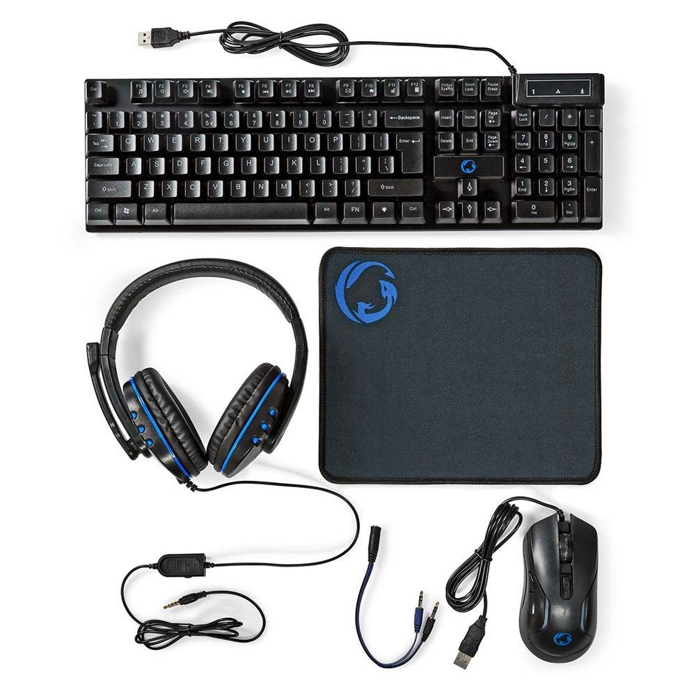 Nedis GCK51110BKUS 5-in-1 Gaming Combo Kit Black US
