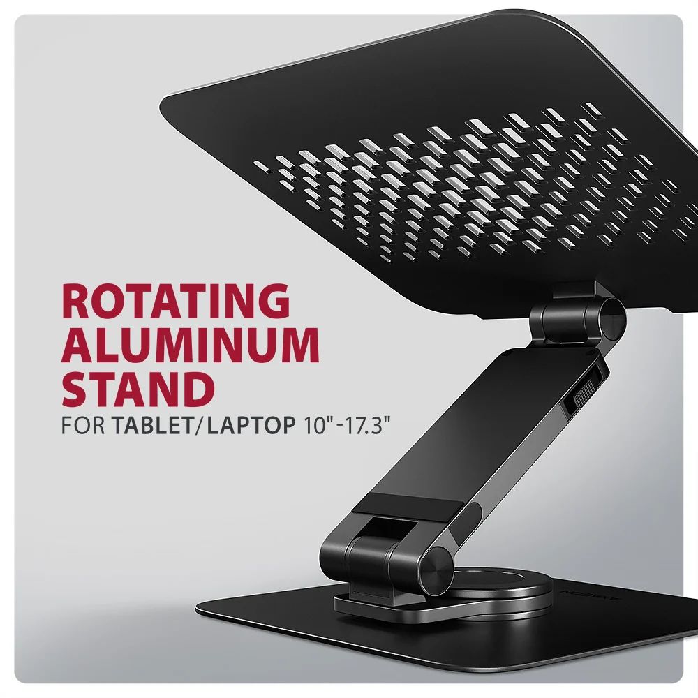 AXAGON STND-LRB stand with 360° rotation for laptops and tablets Black