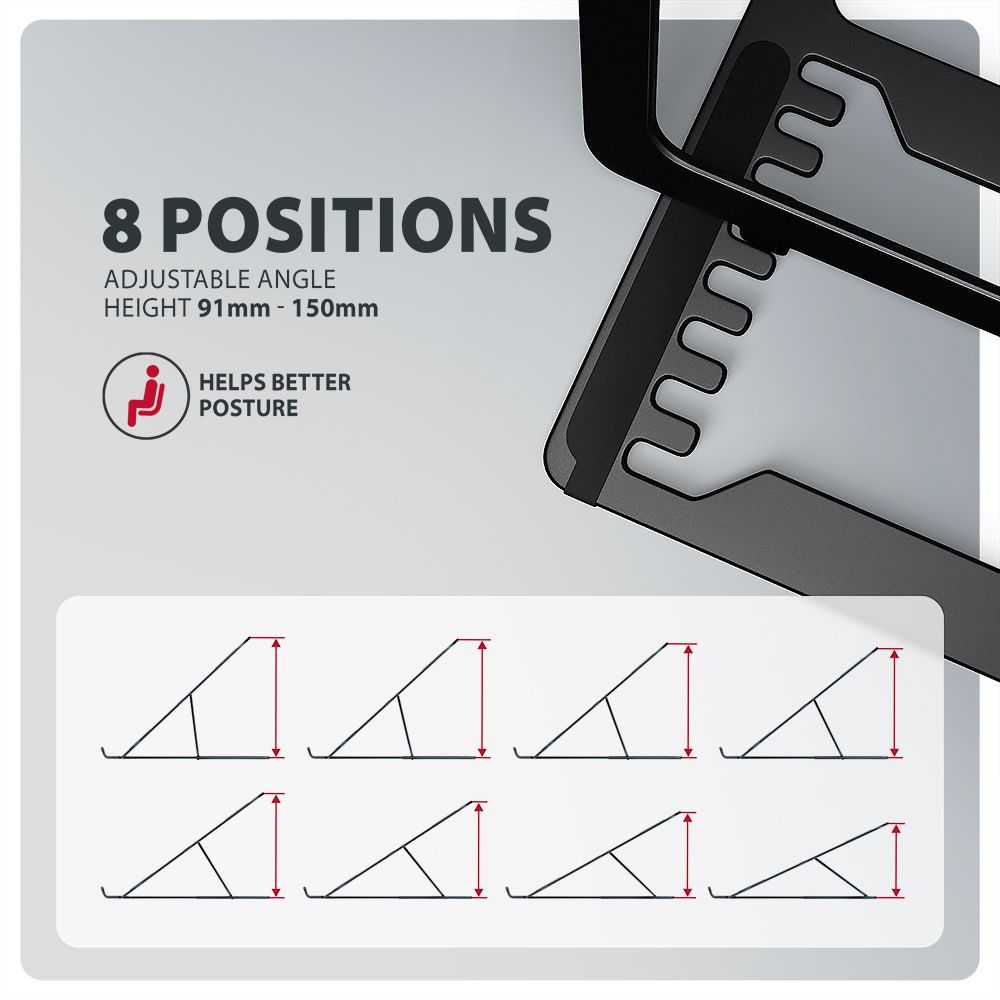 AXAGON STND-LAB stand for laptops and tablets Black