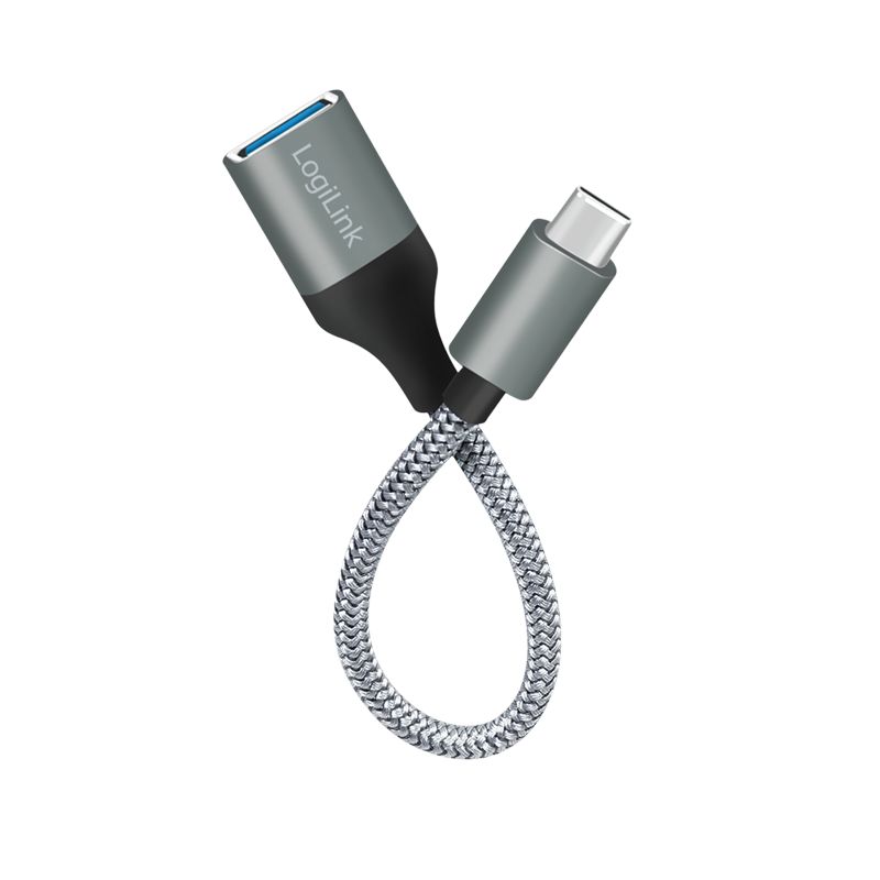 Logilink CU0106 USB 3.2 Gen1 Type-C adapter C/M to USB-A/F OTG 0,15m Dark Grey