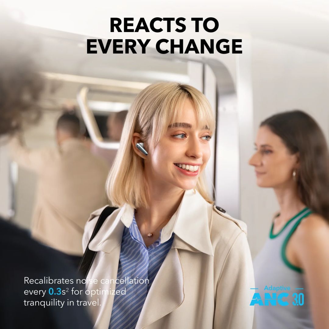 ANKER Soundcore Liberty 4 Pro Noise Cancelling True-Wireless Earbuds Glossy Light Blue