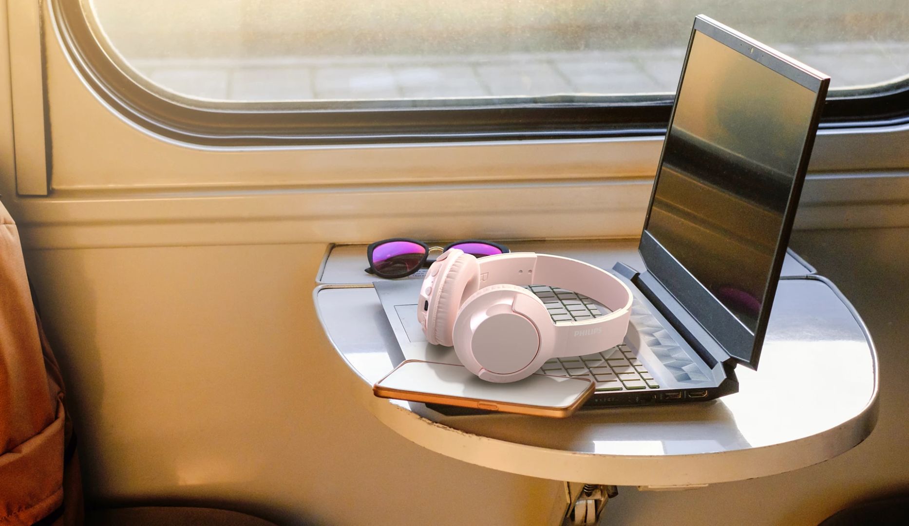 Philips On-ear Headband Wireless Bluetooth Headset Pink