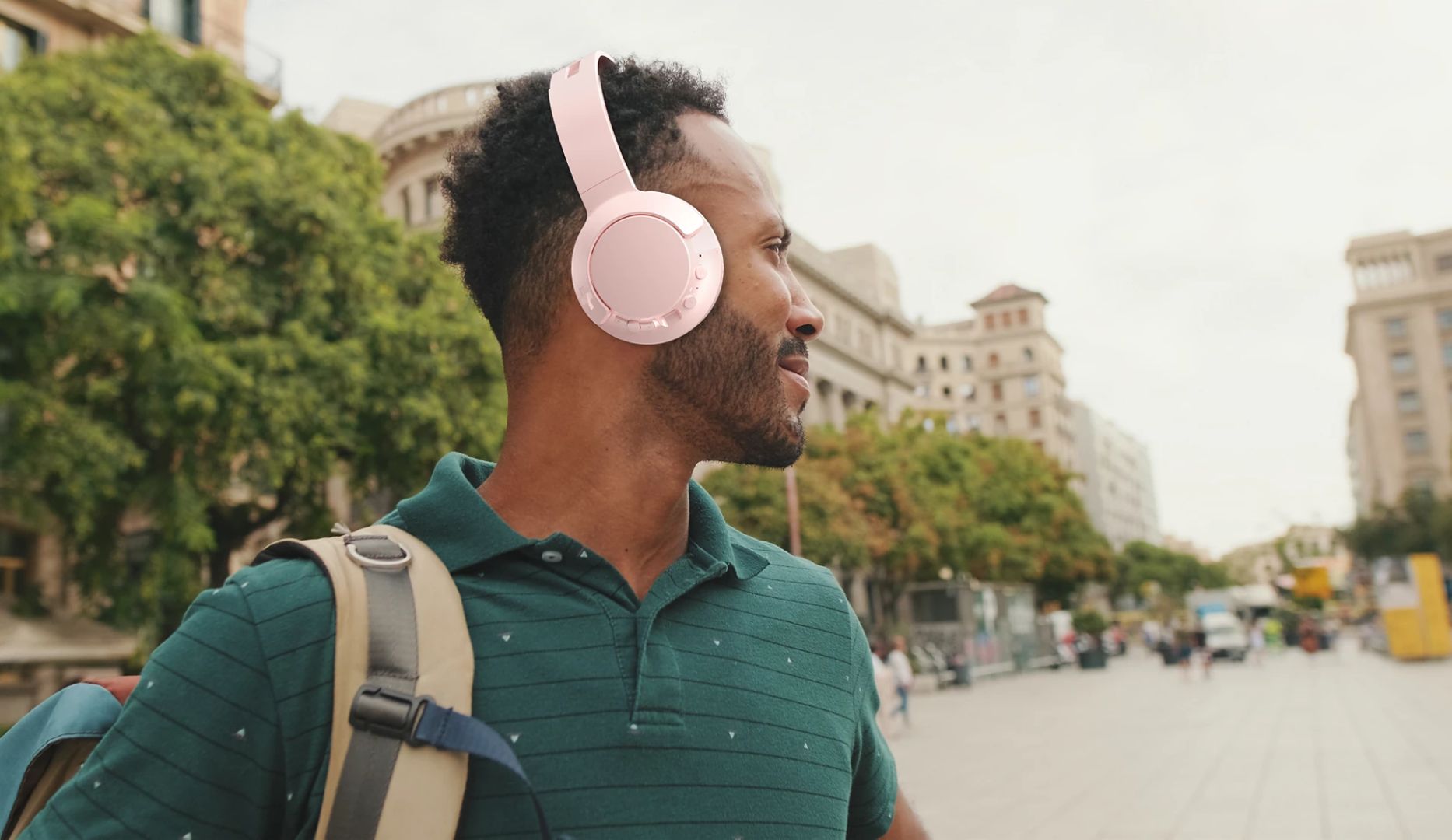 Philips On-ear Headband Wireless Bluetooth Headset Pink