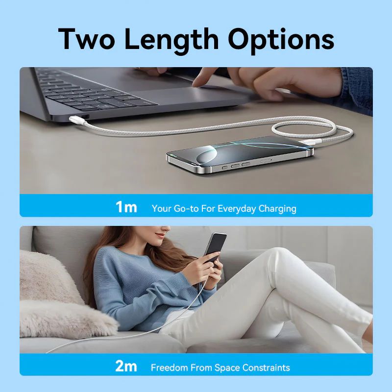 Vention USB 2.0 Type-C Male to Type-C Male 5A Cable 1m White