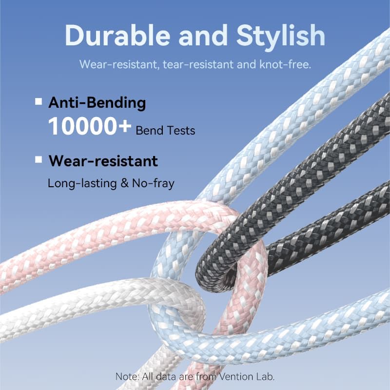 Vention USB 2.0 Type-C Male to Type-C Male 3A Cable 1m White