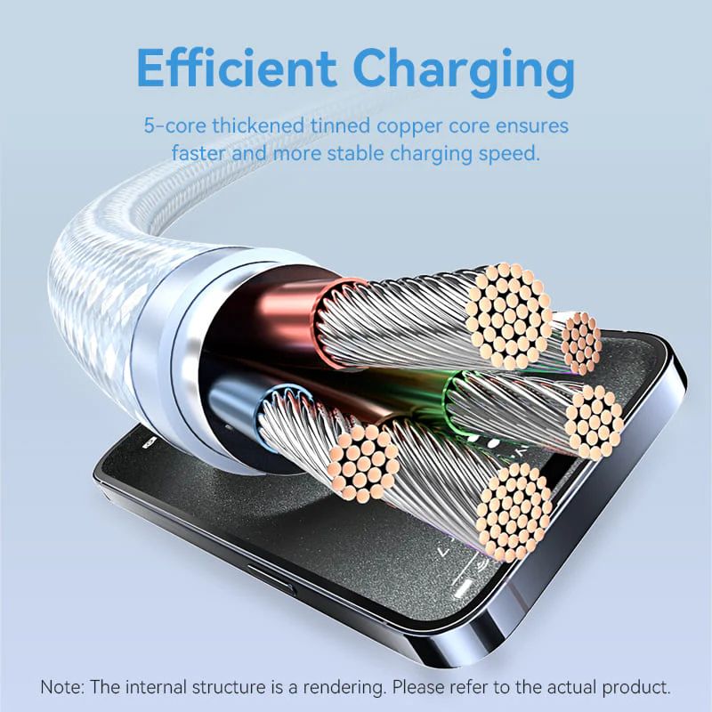 Vention USB 2.0 Type-C Male to Type-C Male 3A Cable 1m White