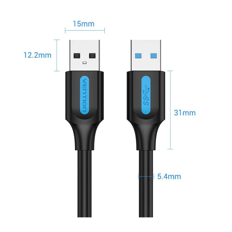 Vention USB 3.0 A Male to A Male Cable 0,5m Black