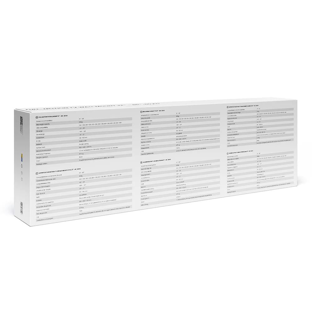 Savio Full-motion TV wall mount 37″ – 86″ 60kg Black