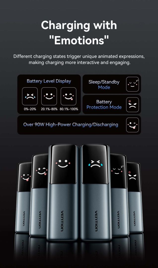 Vention Powerhive 27000mAh Power bank + cable Black