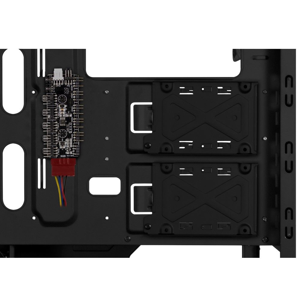 Inter-Tech X-908 Infini2 RGB Tempered Glass Black