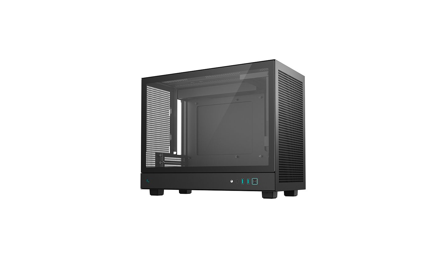DeepCool CH160 Plus Tempered Glass Black