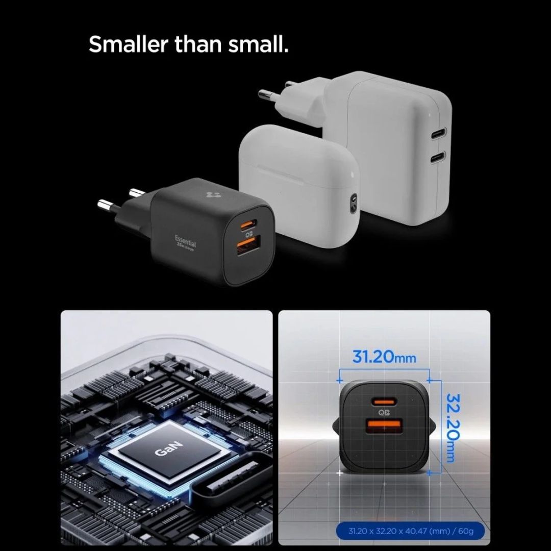 Spigen Essential 35W Wall Charger Black