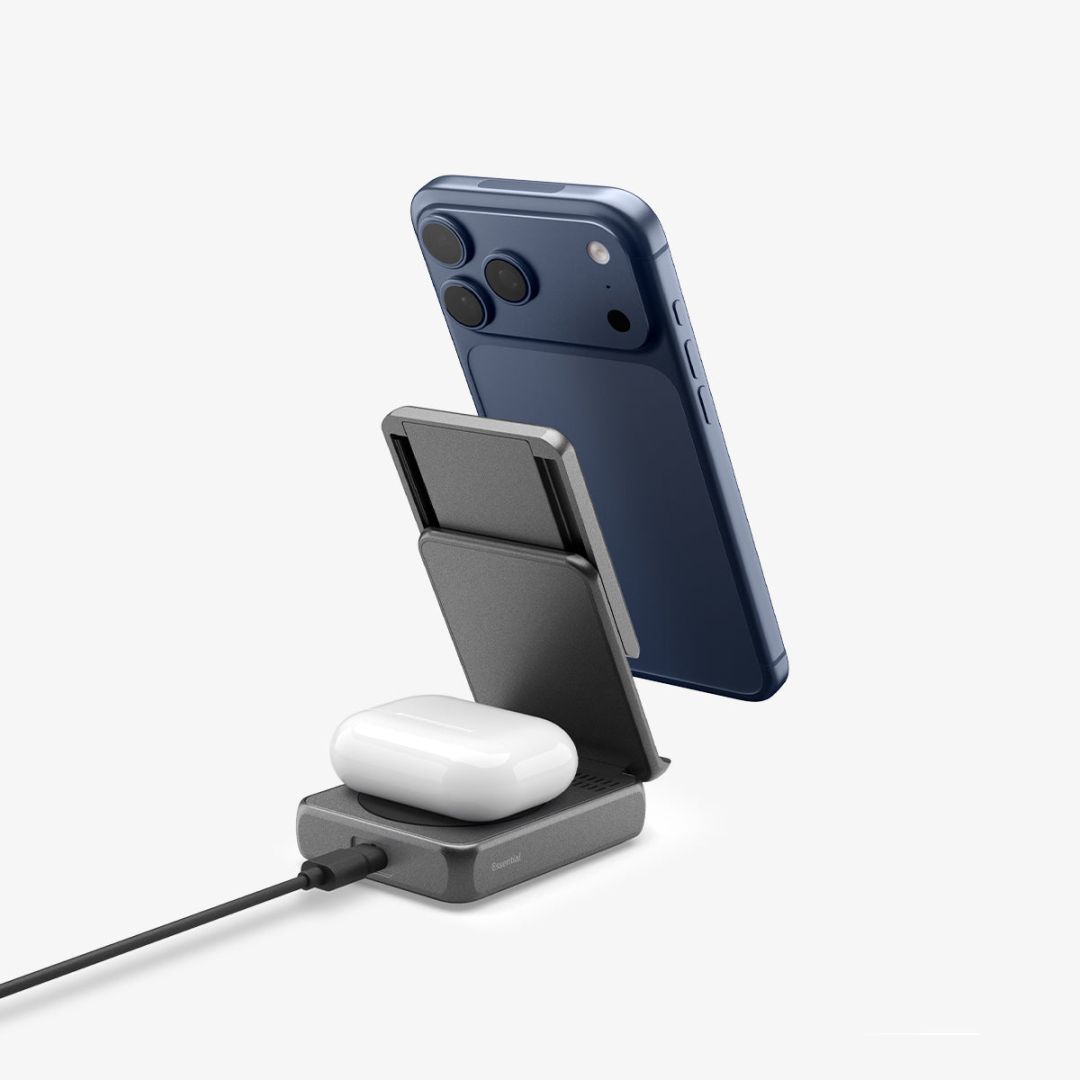 Spigen Essential MagSafe 2-in-1+C Wireless Charger Black