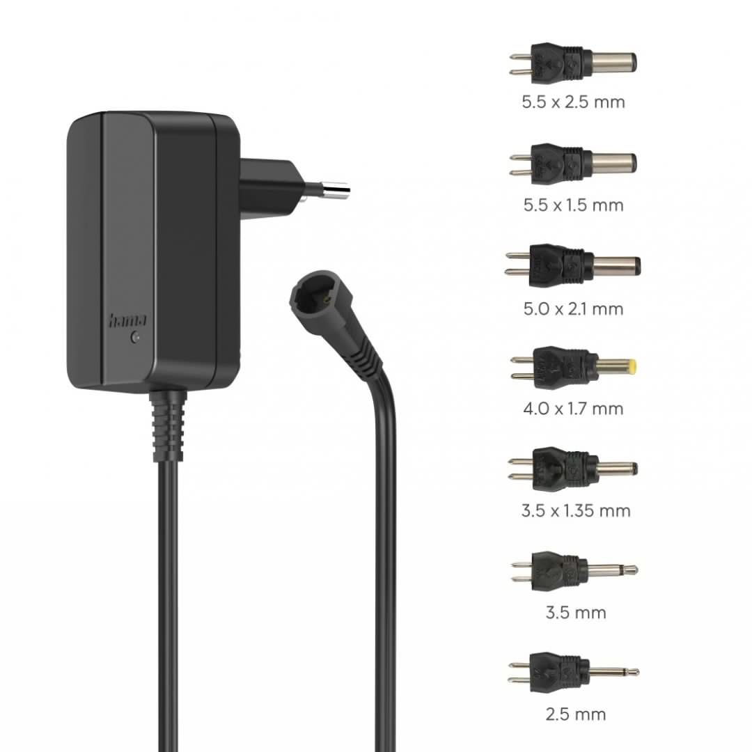 Hama Eco Universal network adapter 600mA/7,2W Black