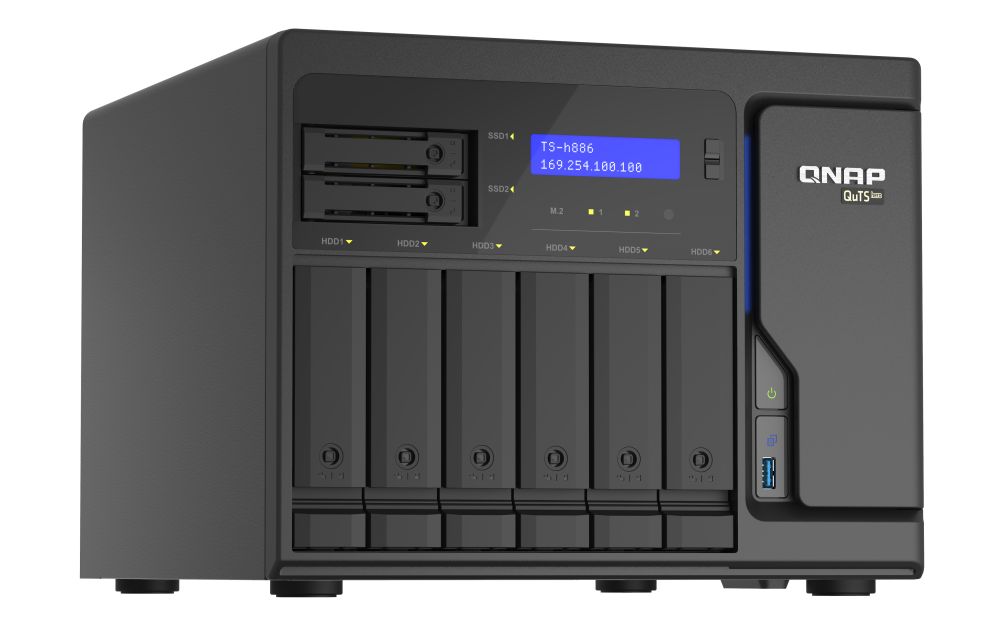 QNAP NAS TS-H886-D1602-8G (8GB) (6xHDD + 2xSSD + 2xM.2 SSD)