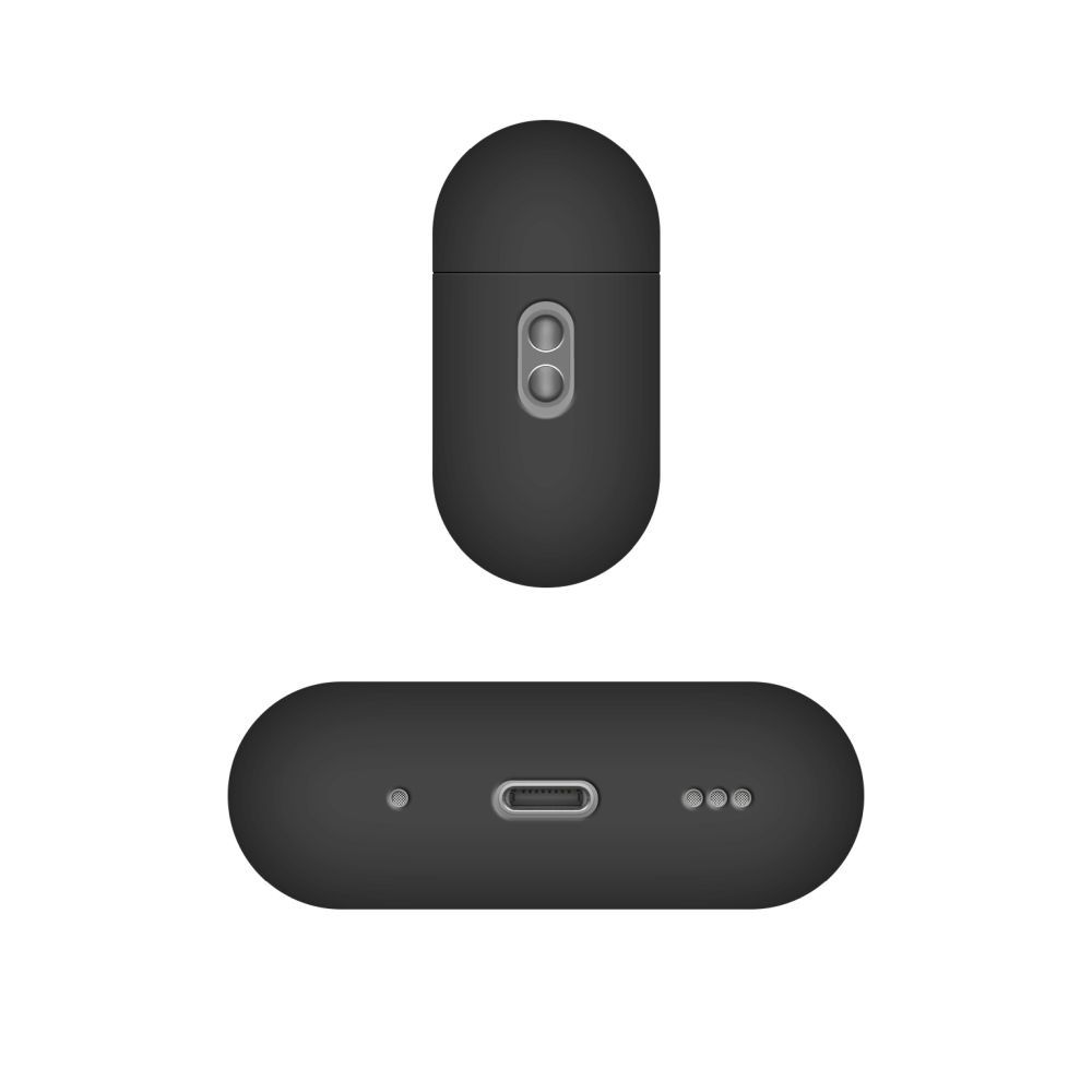 FIXED Ultravékony szilikon tok Apple Airpods Pro 3-hoz, fekete