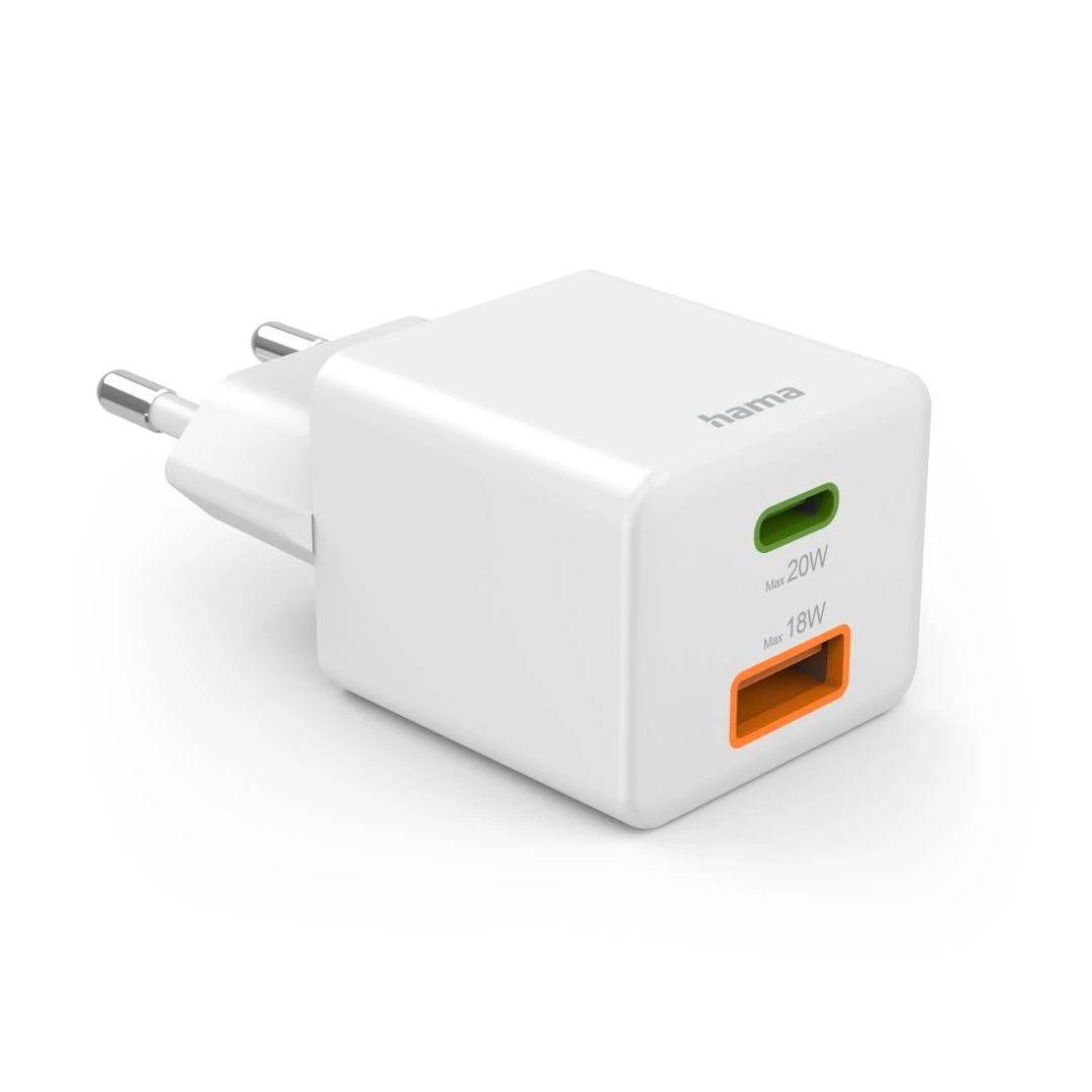 Hama Fast Charger GaN Mini Charger 20W White